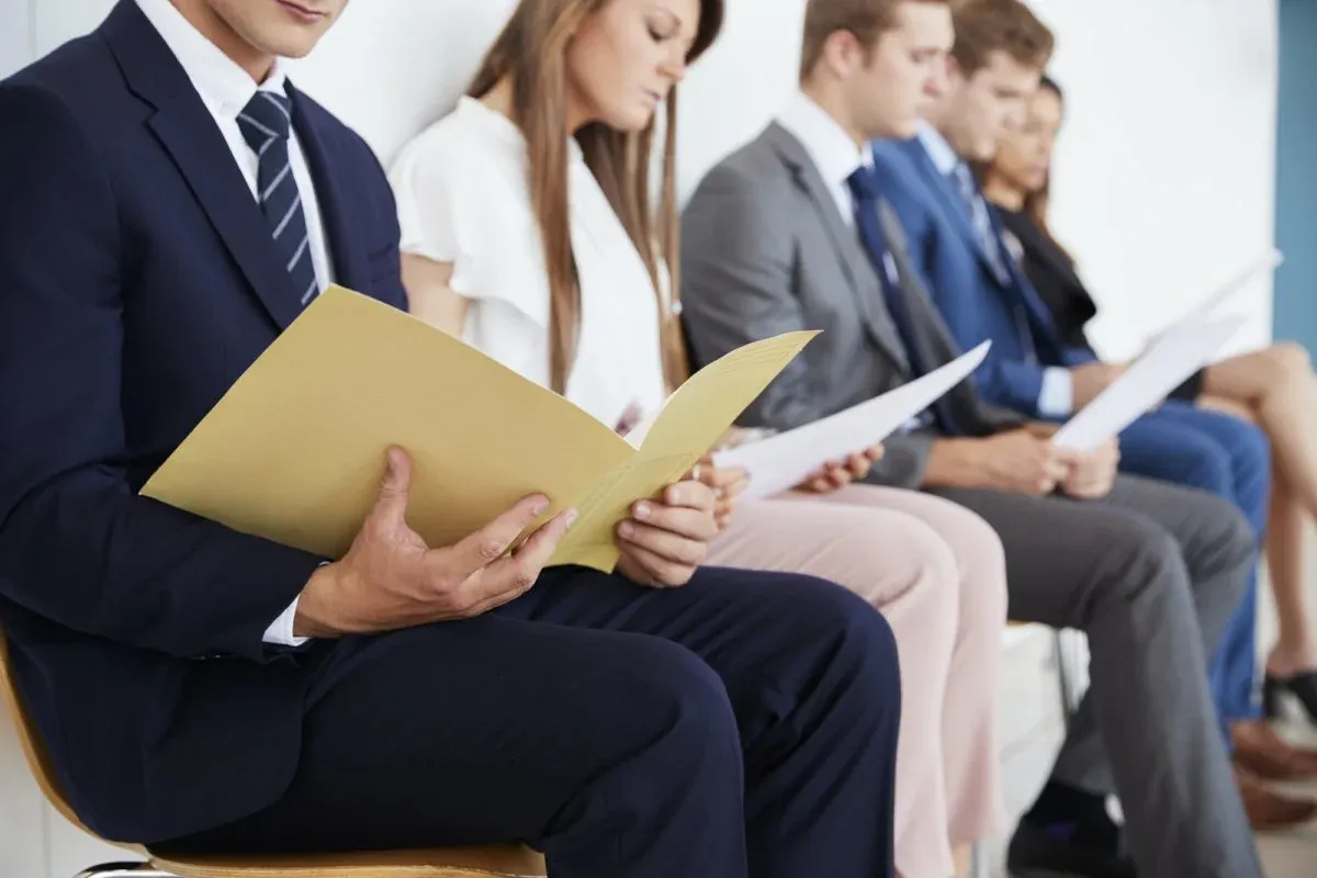 Candidates waiting for interviews