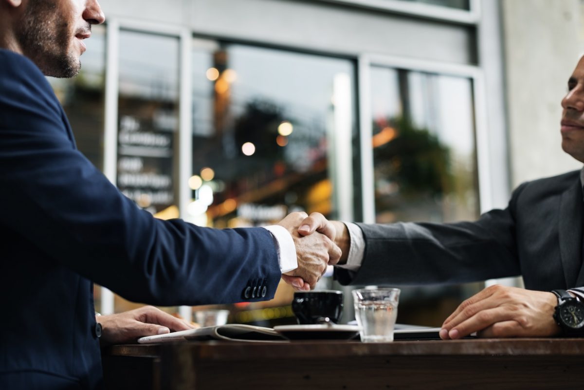 Handshake Partnership Deal Agreement Terms Concept