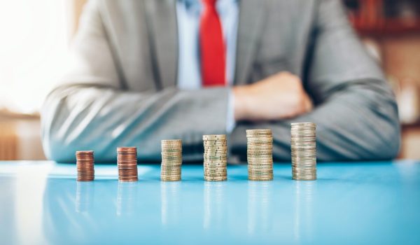 Businessman and his financial investment
