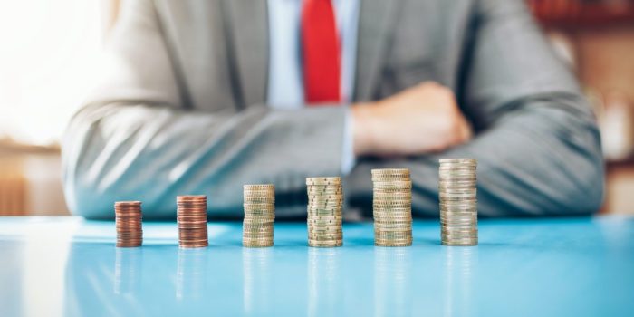 Businessman and his financial investment