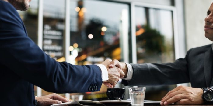 Handshake Partnership Deal Agreement Terms Concept